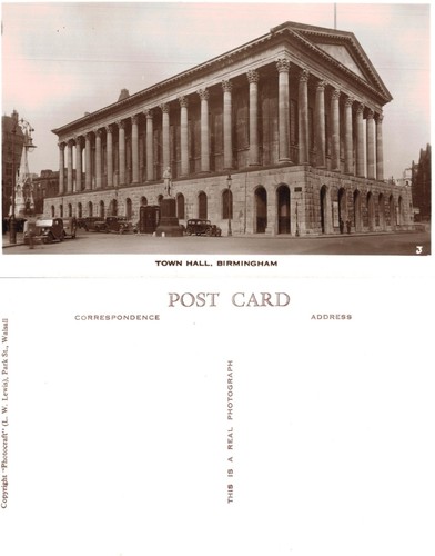 Vintage postcard town hall - vintage,