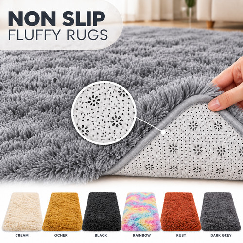 Fluffy rugs large - large, shaggy