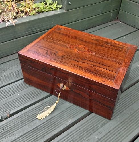 Large victorian rosewood box - rosewood,