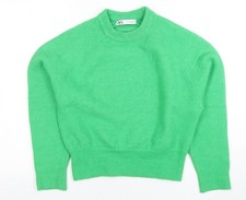 ZARA Women Green Crew Neck