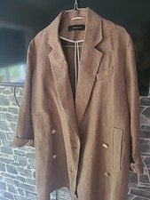 Zara Ladies Brown Linen