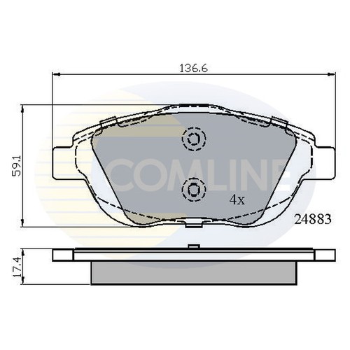 Brake pads set for citroen - for, c3