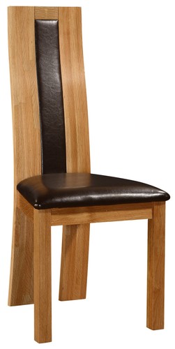 Solid oak dining chair kitchen - oak,
