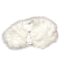 Vintage White Feather Cape | Pearce Fionda | Designer Evening Shrug | UK 10-14