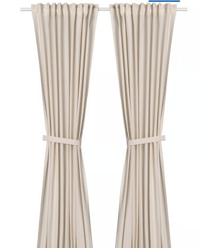 Ikea lenda beige curtains - ikea,