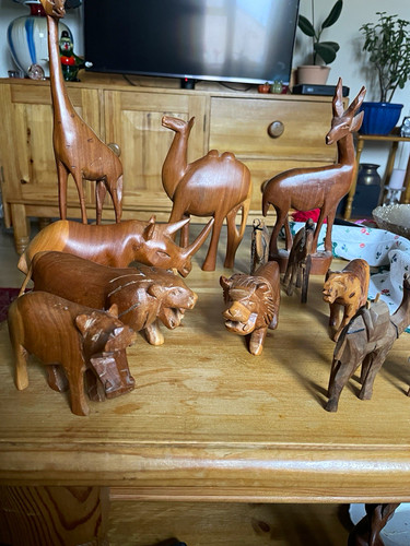 Hand carved wooden animal - carved,