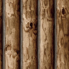 RMK11308WP Brown Cabin Logs