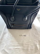 Celine Paris Large Black Leather Luggage Bag: very good condition