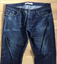 Lacoste Men's Slim Fit Blue Denim Jeans W38/40 x L34 Straight Leg Used Condition