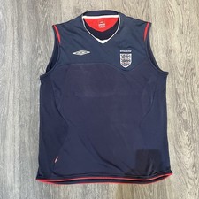 Vintage England Football Vest Men’s Size XL Umbro Blue Training Top