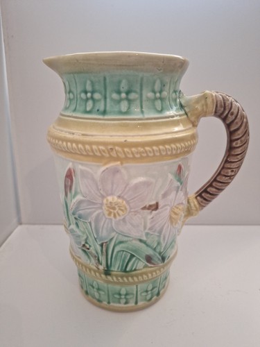 Antique majolica jug - majolica,