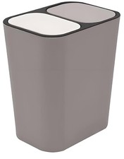 Kitchen Rubbish Waste Bin Recycling Dual Multi Compartment Pedal Dustbins Wheels