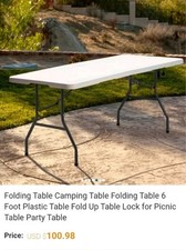 6 foot Folding Table In Box