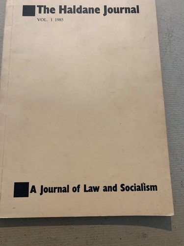 The haldane journal volume - haldane,