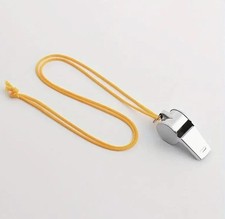 METAL REFEREE WHISTLE WITH KEY RING SPORTS PE SCHOOL FOOTBALL RUGBY OUTDOOR