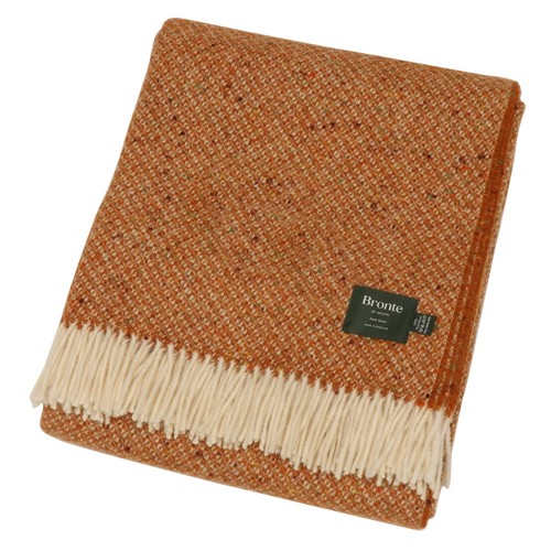 Donegal wool throw orange - throw,
