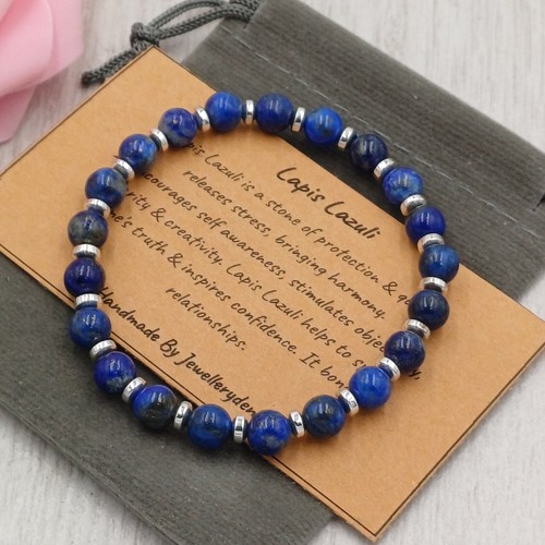 Lapis lazuli bracelet - bracelet, stretch