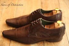 Jeffery West Brown Leather Derby Lace Up Pointed Shoes UK 8 US 9 EU 42