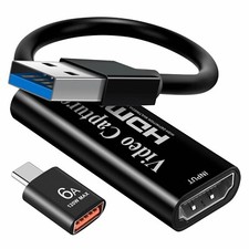 Video Capture Card HDMI To USB C Full HD 1080P Recorder Gaming/Live Streaming UK