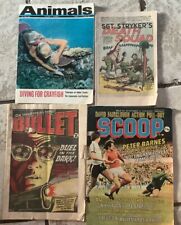 Vintage Comics / Scoop / Bullet  Animals Magazine 60's 70's Bundle x 4 