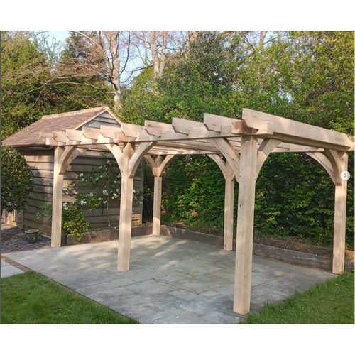 Solid oak pergola wooden - solid,