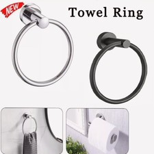 Hand Towel Ring Round Holder Wall Mounted Rail Kitchen Bathroom Stainless Steel