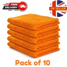 10x Edgeless Microfibre Cloths Flawless Microfiber Car Detailing Wash Cloth Pack