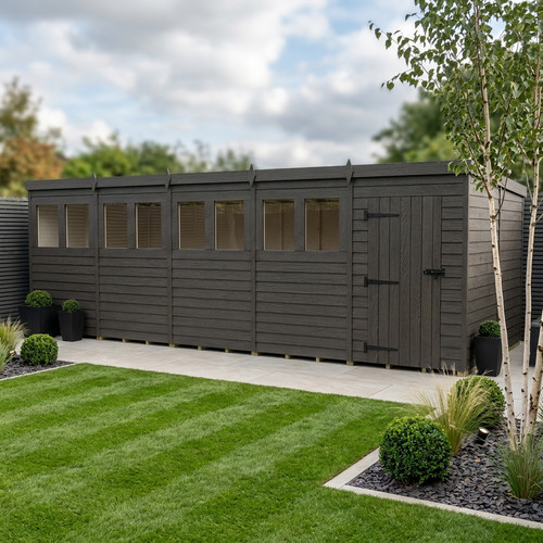 20x8 pent composite shed - 20x8,