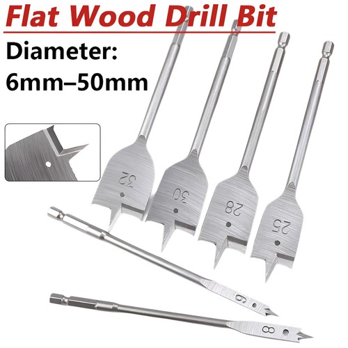 Flat drill bits machined - flat,