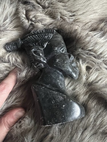 Vintage african carved head - vintage,