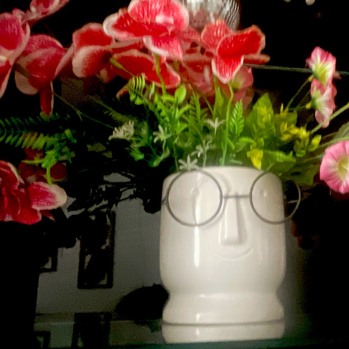 White gloss ceramic face - gloss, head