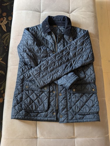 Barbour quilted navy jacket - , l