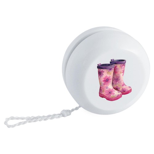 Floral pink wellies retro - 'floral,
