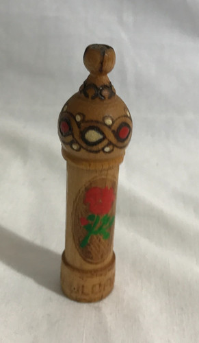 Vintage wooden scent bottle - vintage,