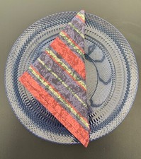 4 X Cotton Striped Fabric Napkins, Serviettes 40 x 40 cm NEW Condition