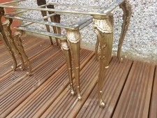 Vintage Brass Nest of Tables