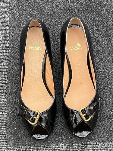 Wallis ladies black patent - ladies,