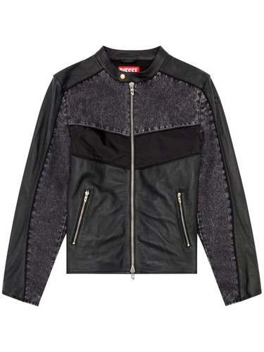 Diesel leopol leather jacket - diesel,