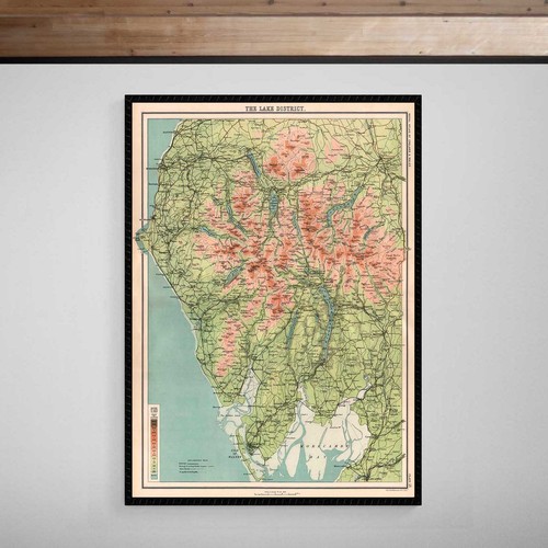 Cumbria cumberland map 1898 - cumberland,