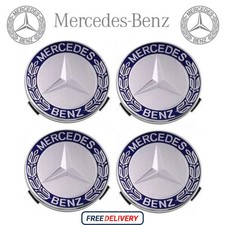 4 x Blue Mercedes Benz 75mm