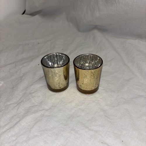 Mercury glass candle - glass, holders