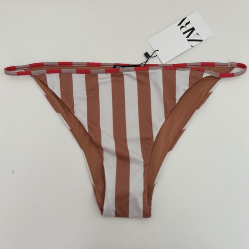 Zara striped bikini bottoms - striped,
