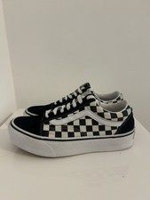 Vans Old Skool checkerboard low-top skate shoes Trainers Black & White Size 5.5
