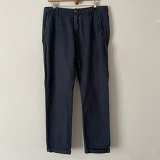 Gant Rugger Chino Trousers Men's 34 Navy Blue Straight Fit W34 L30 See Pics