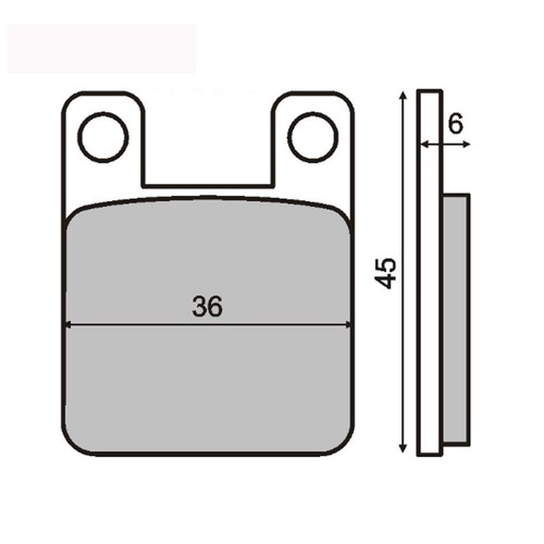 Pair brake pads sintered - brake,