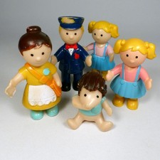 BIG RED FUN BUS Vintage Figure Bundle DRIVER Mum DAUGHTER Hedgehog Bluebird 1988