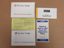 1998  Dodge Ram pickup truck GAS ONLY 1500 2500 3500 owners manual ORIGINAL