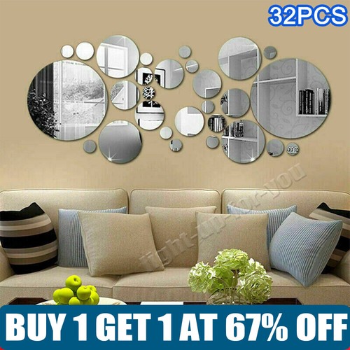 32pcs mirror wall stickers - 32pcs,