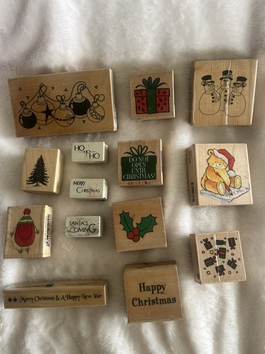 Wooden rubber stamps bundle - 15,