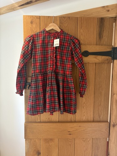 Girls red tartan dress next - red,